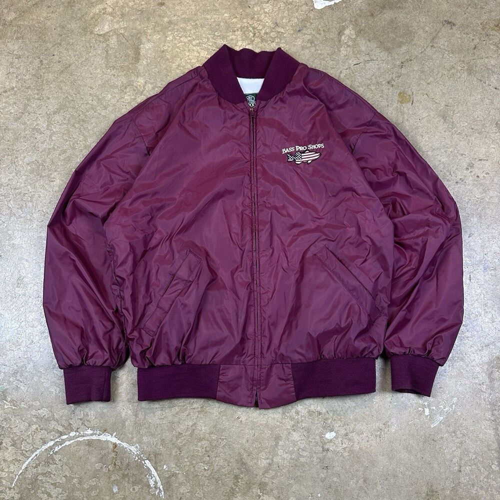Vintage 80s Bass Pro Shop Satin Jacket